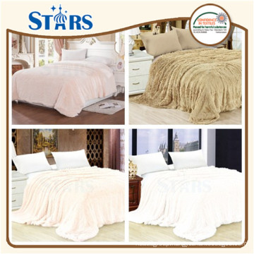 GS-FFPVB-5 cheaper Embossed plain winter blankets for double bed